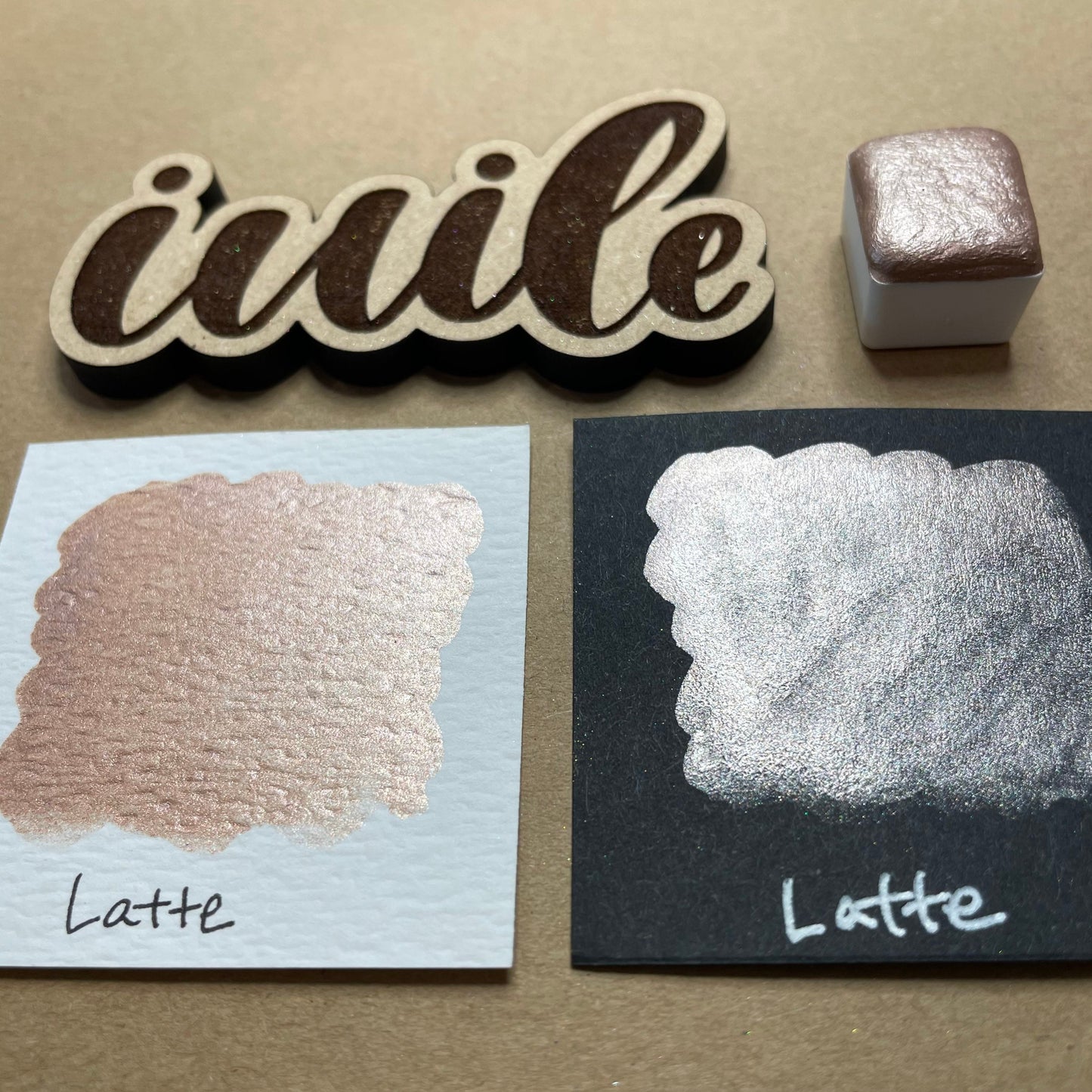 Latte Gold Handmade shimmer watercolor paints