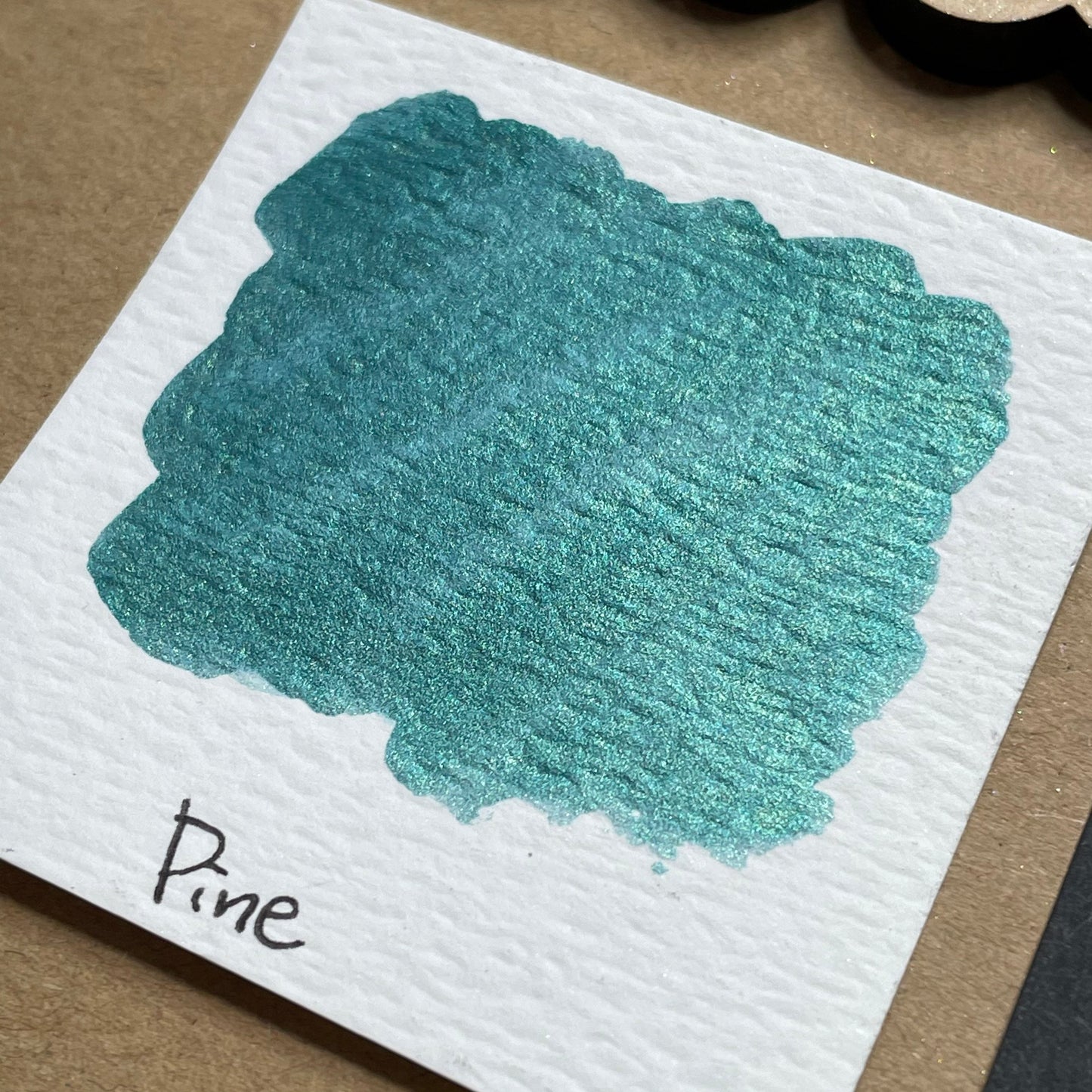 Pine green Handmade shimmer watercolor paints