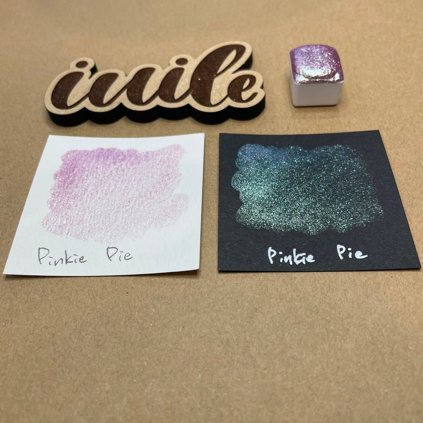 Last Chance! Pinkie pie purple Unicorn Series colorshift watercolor paints half pan
