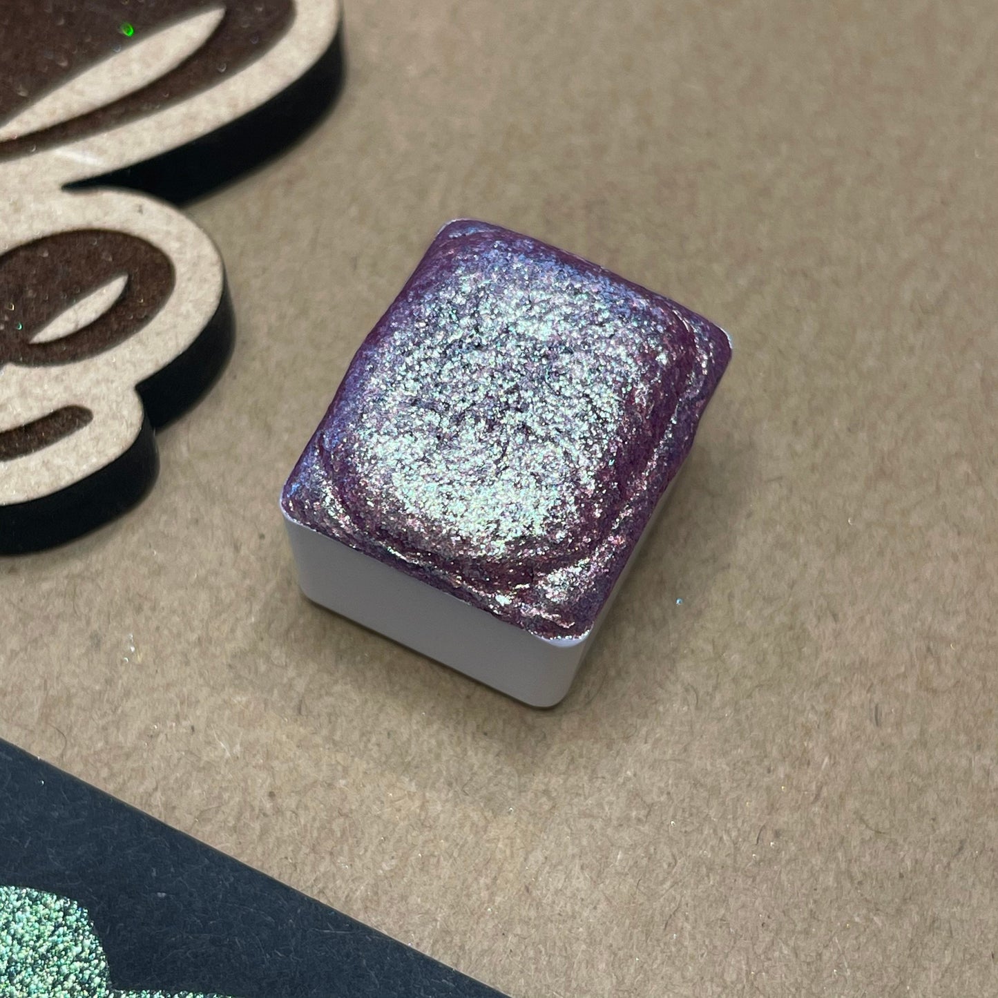 Last Chance! Pinkie pie purple Unicorn Series colorshift watercolor paints half pan