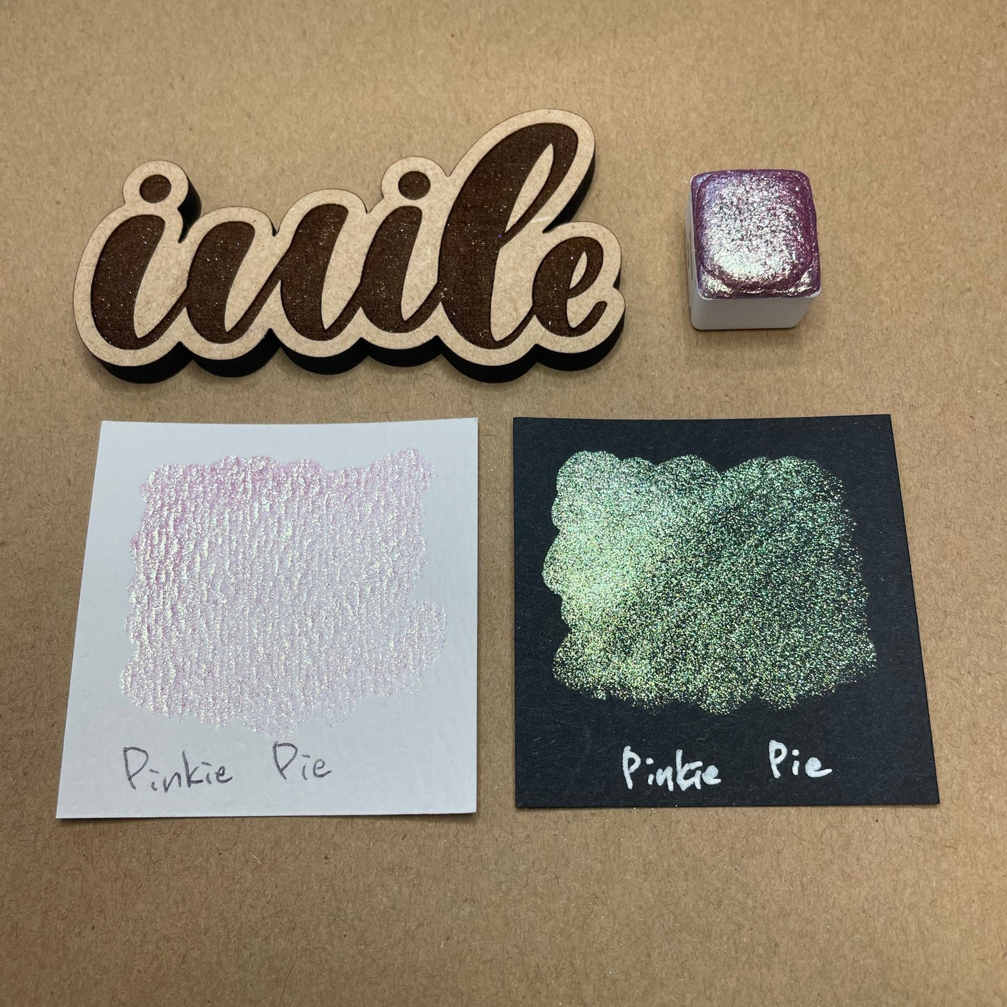 Last Chance! Pinkie pie purple Unicorn Series colorshift watercolor paints half pan