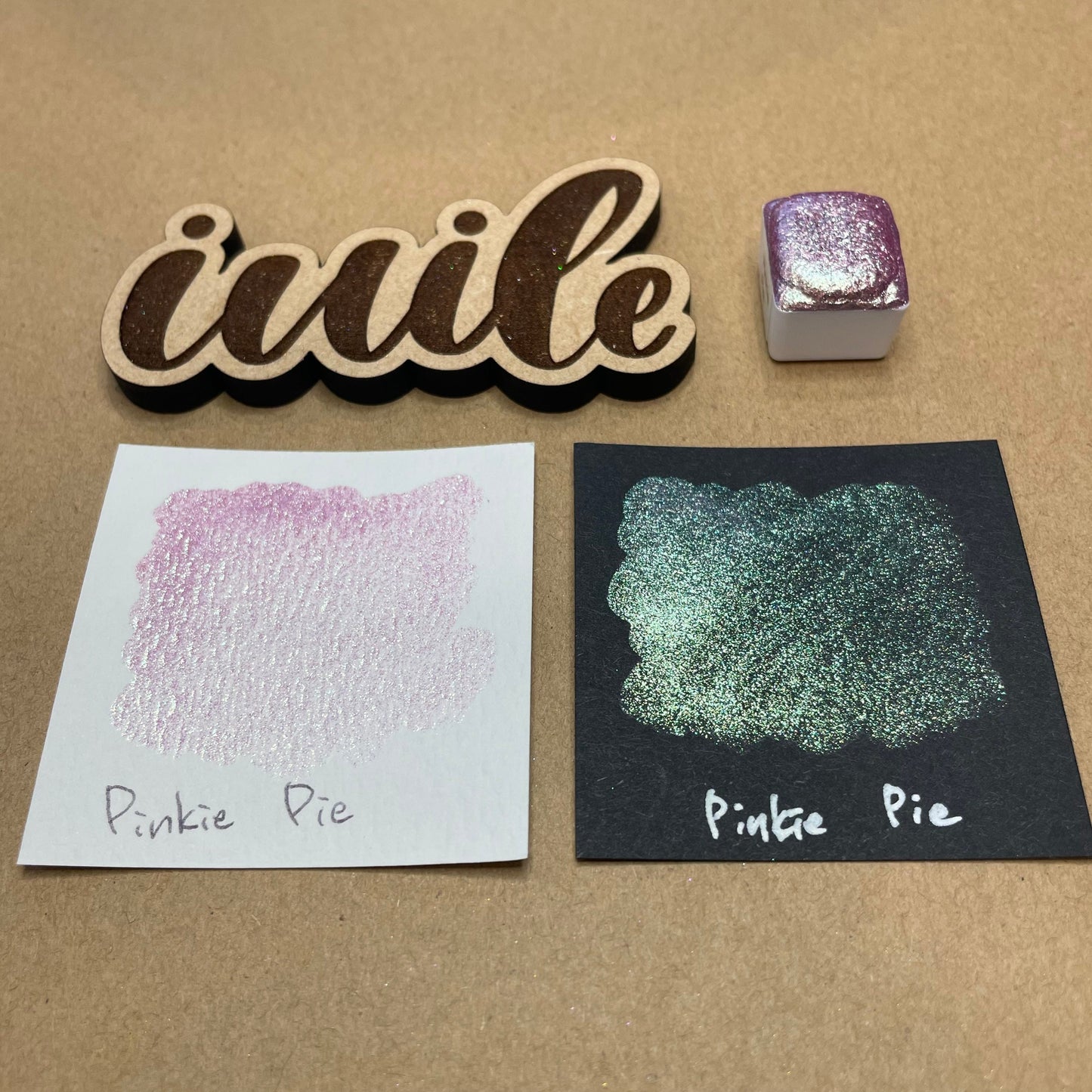 Last Chance! Pinkie pie purple Unicorn Series colorshift watercolor paints half pan