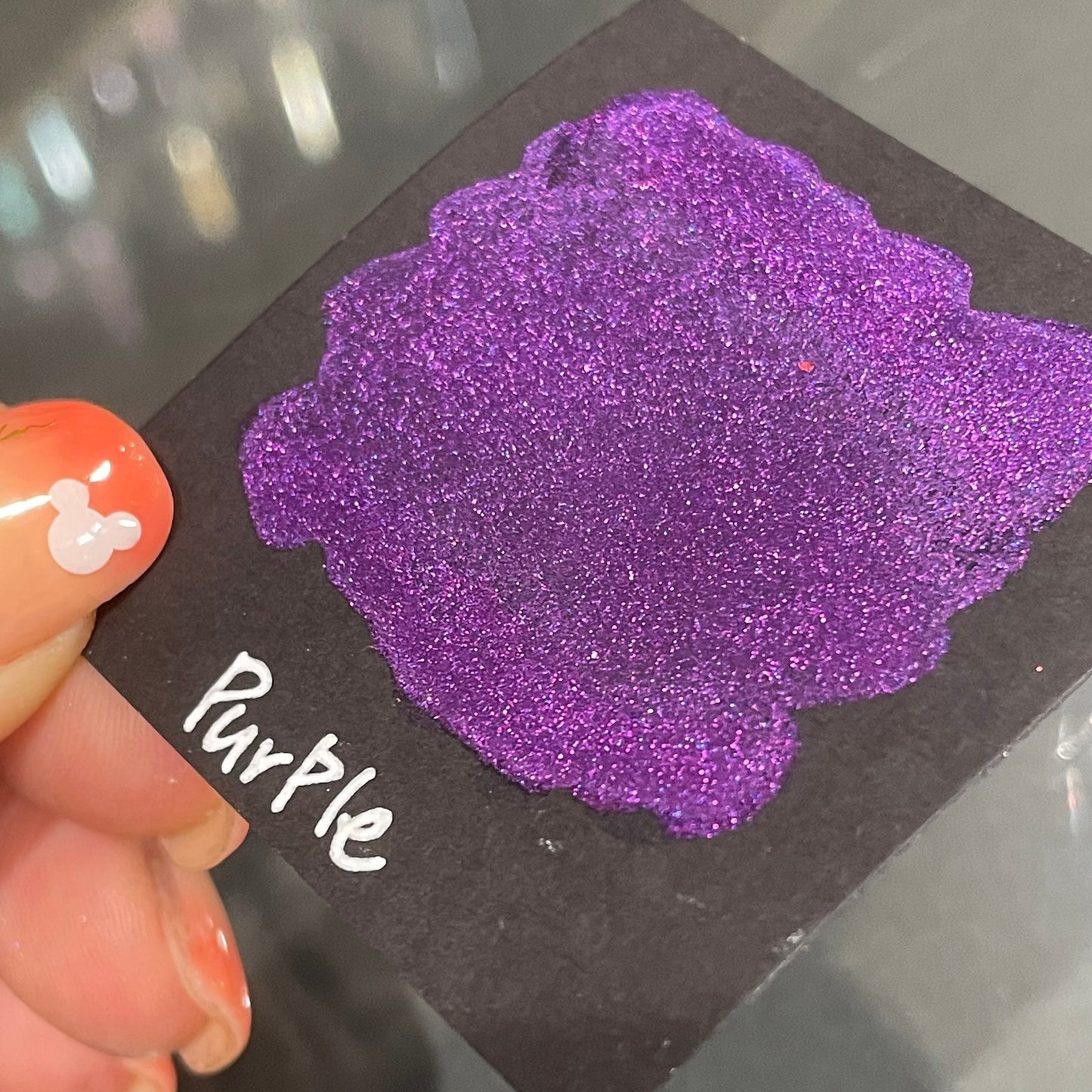 Purple Christmas Chrome watercolor paint half pan