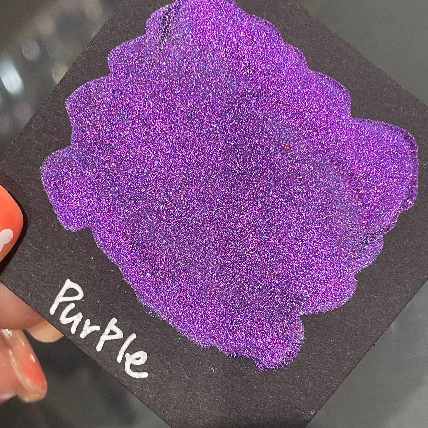 Purple Christmas Chrome watercolor paint half pan