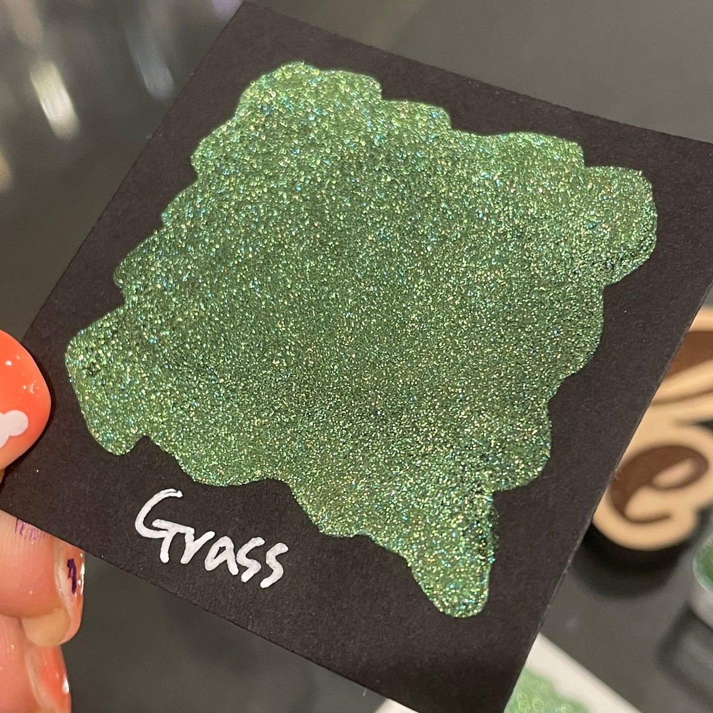 Grass Christmas Chrome watercolor paint half pan