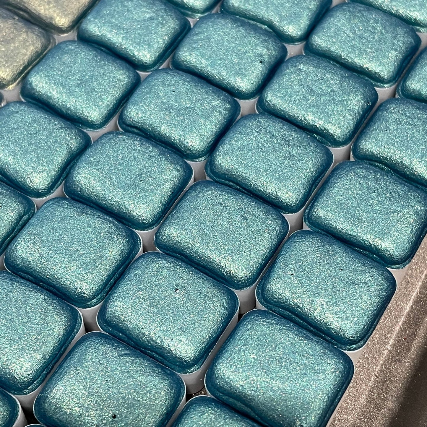 Atlantic Blue half Handmade shimmer watercolor paints