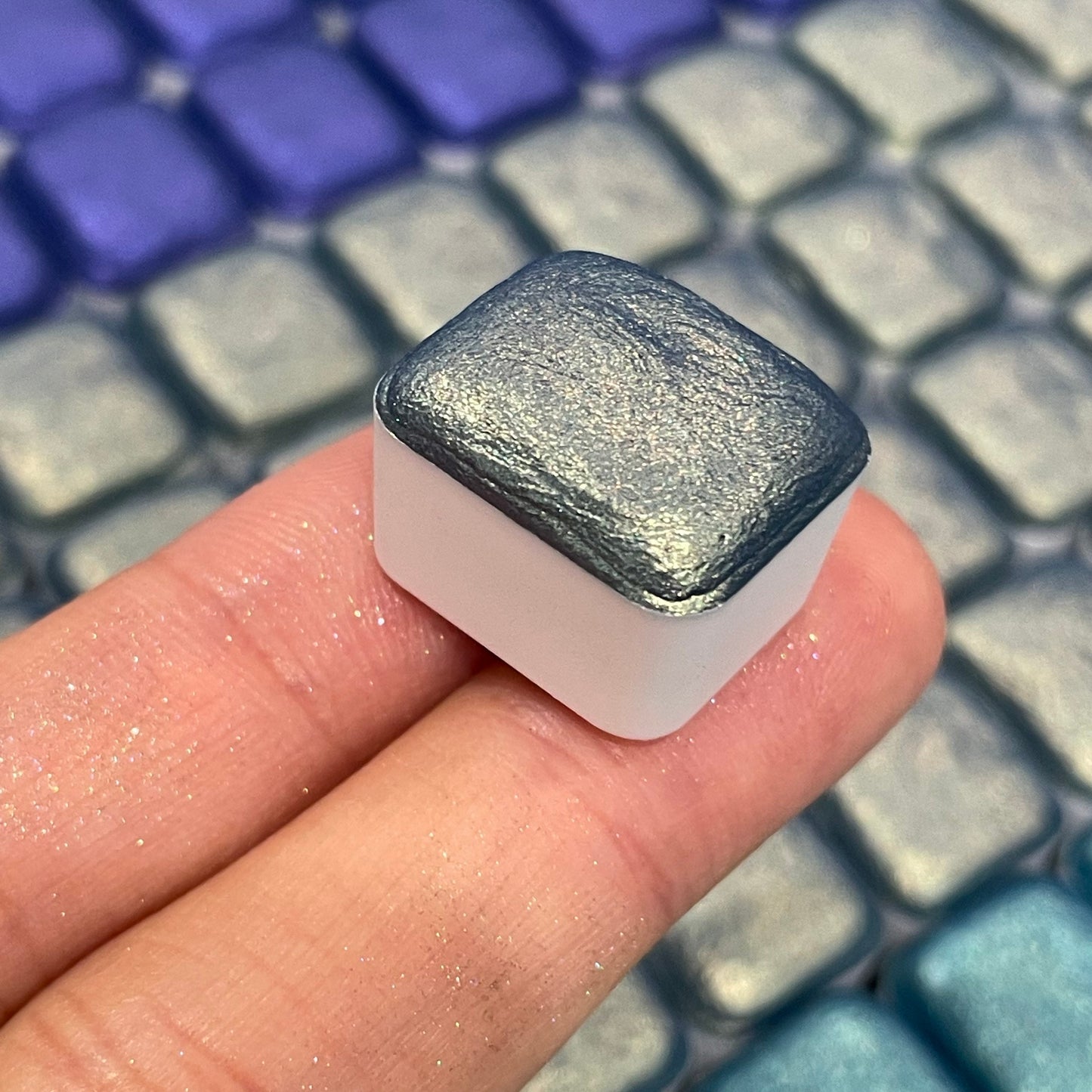 Arctic Blue Half Handmade shimmer watercolor paints