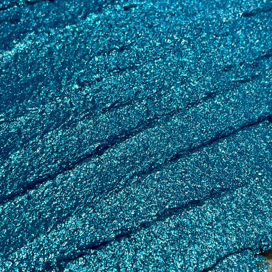 Last Chance! Marine blue Half pan Bling Bling Handmade shimmer watercolor paints