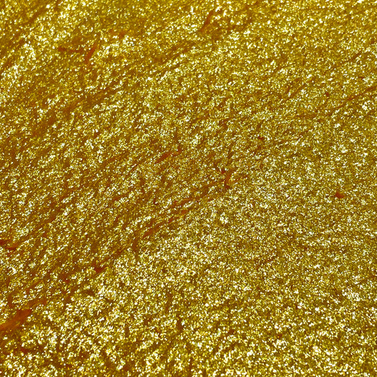 Last Chance! Citrine yellow Half pan Bling Bling Handmade shimmer watercolor paints