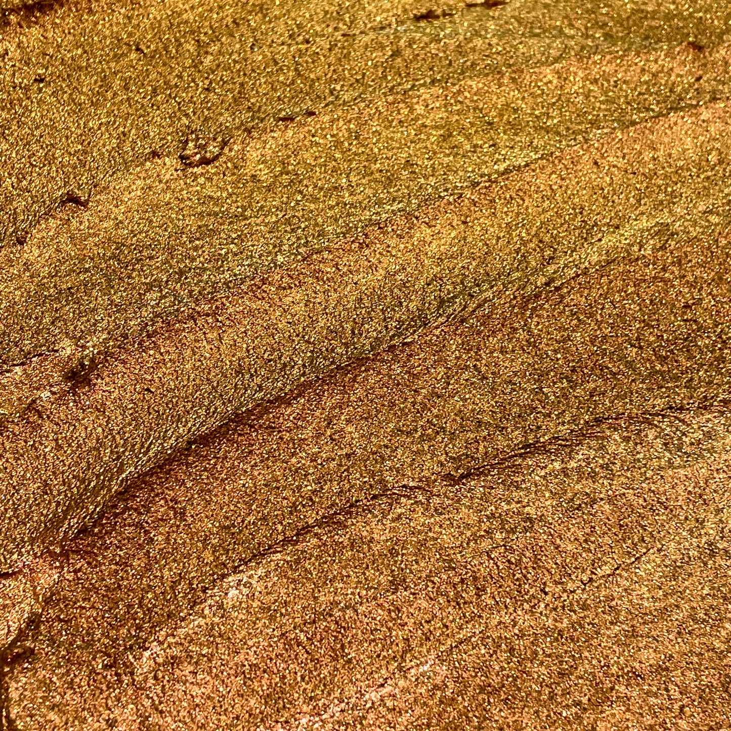 Mango gold Half pan Fruits Basket Colorshift Handmade shimmer watercolor paints