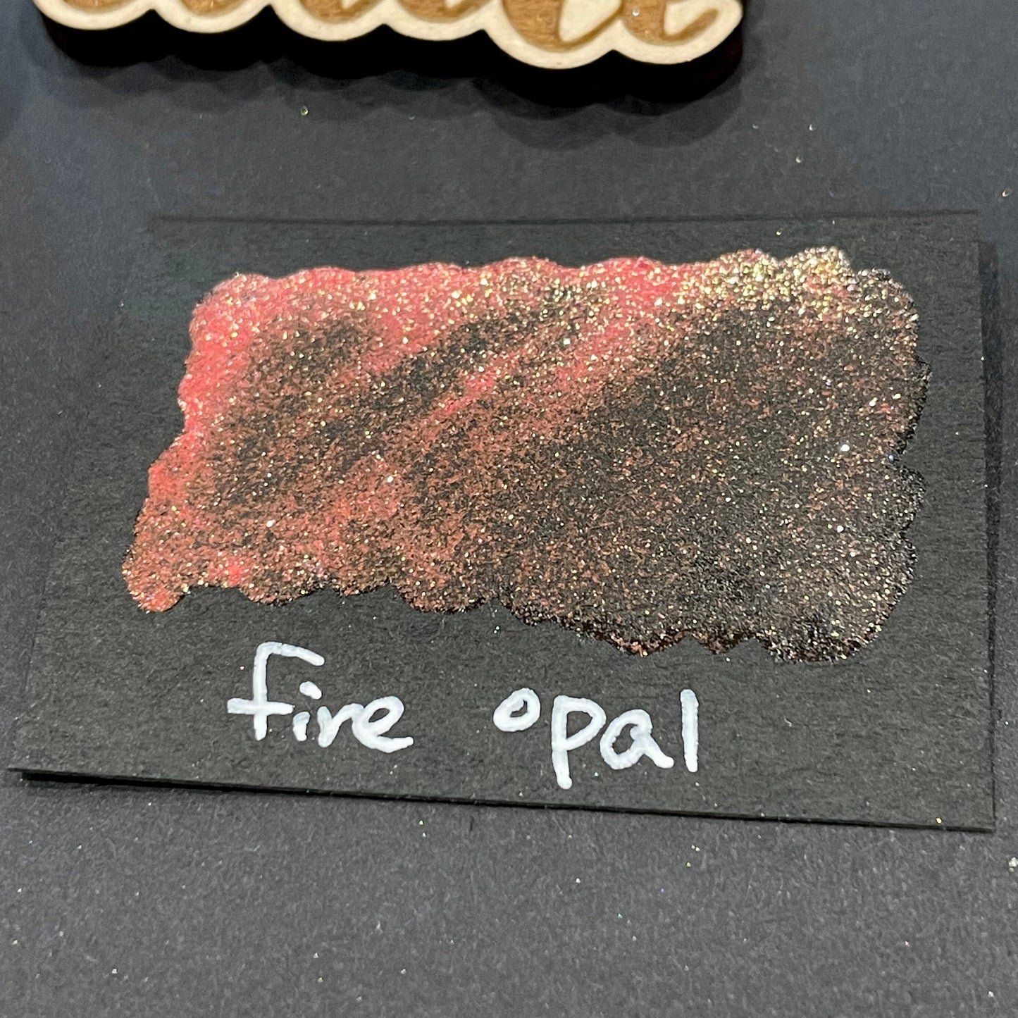 Last Chance! Fire Opal red Half pan Bling Bling Handmade shimmer watercolor paints
