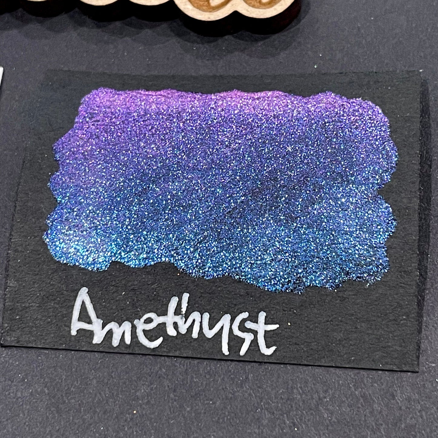 Amethyst purple Half pan Bling Bling Handmade Color Shift shimmer watercolor paints