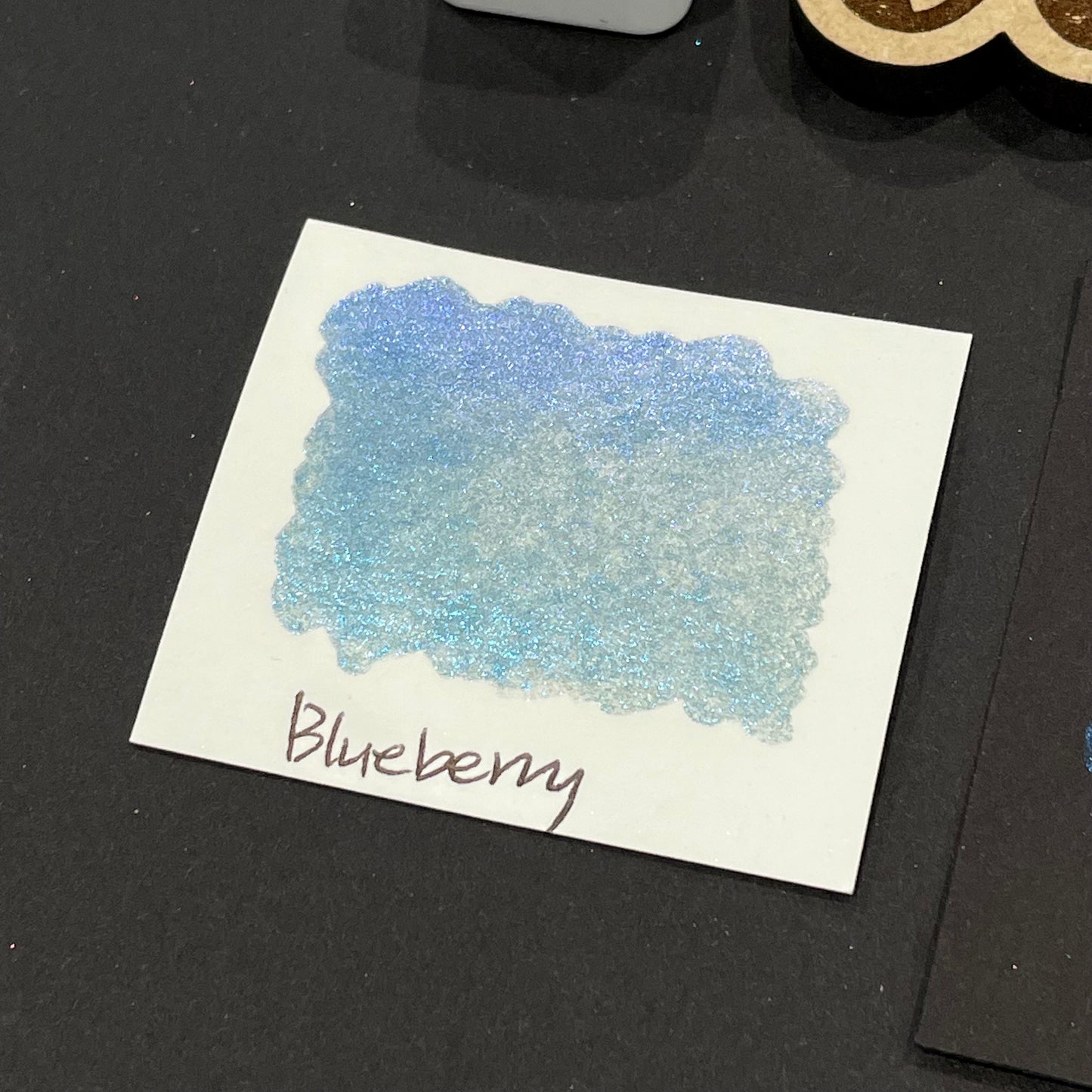 Blueberry blue Half pan Fruits Basket Colorshift Handmade shimmer watercolor paints