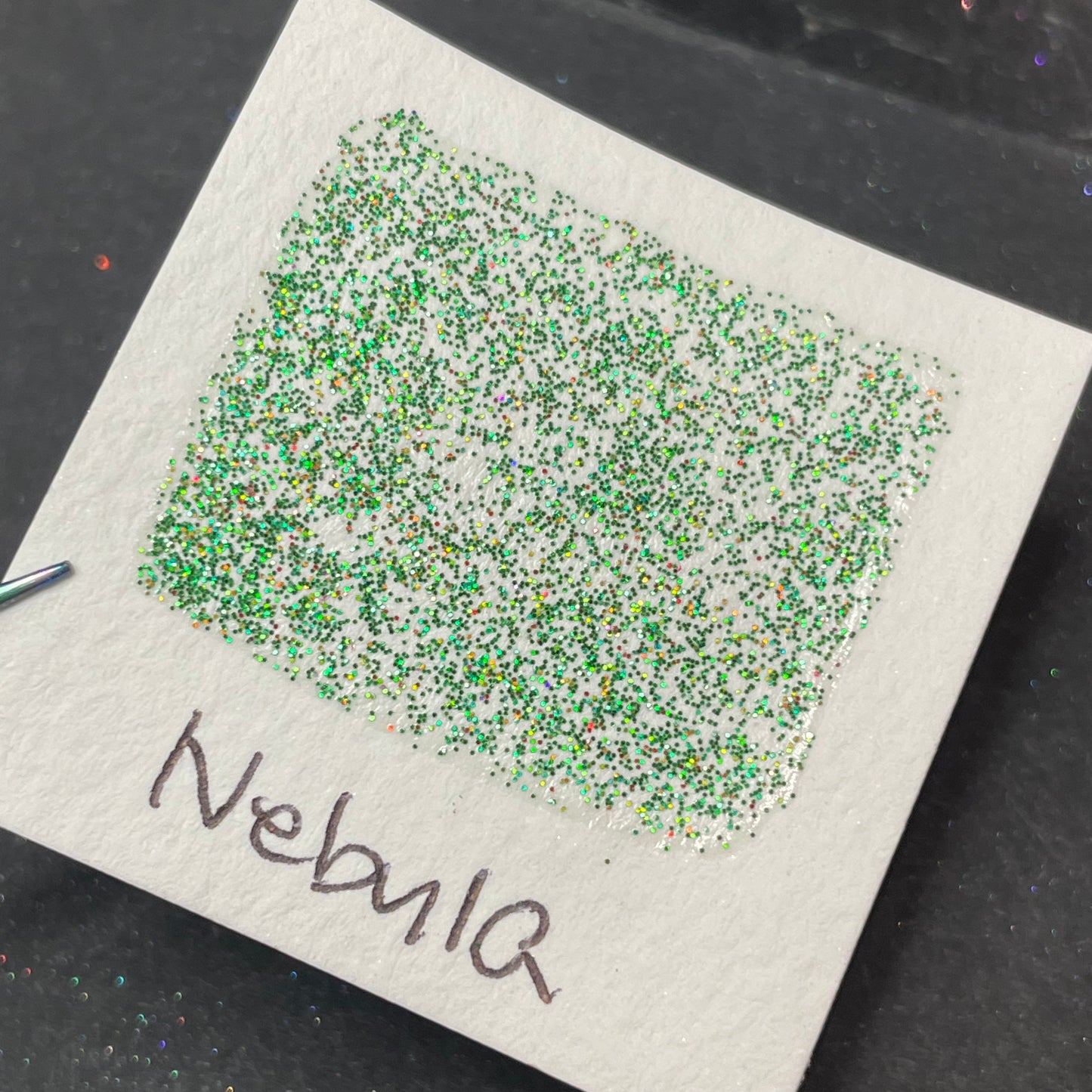 Nebula Galaxy Chunky Holo glitter watercolor paints half pan