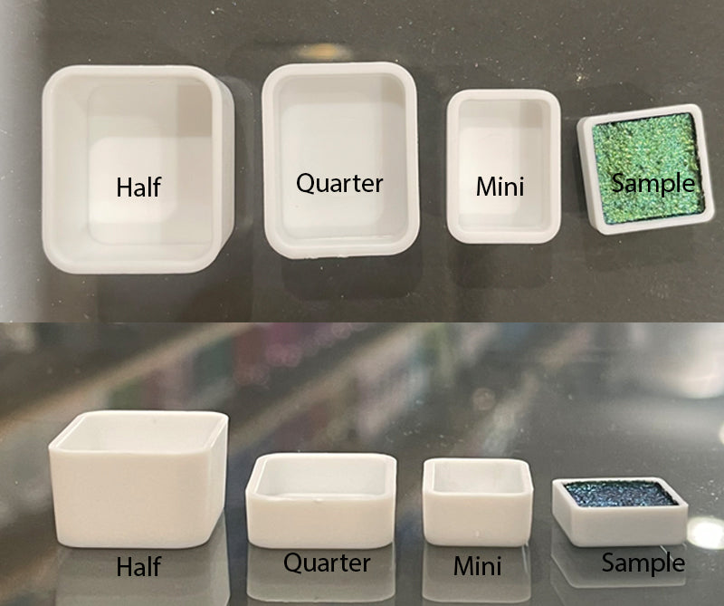 RC set Handmade Shimmer Metallic Chameleon Colorshift Watercolor Paint Half By iuilewatercolors