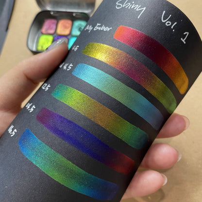 Last Chance! Quarter No.16.5 Handmade Chameleon Super Color Shift Shimmer Watercolor Paintsopy)