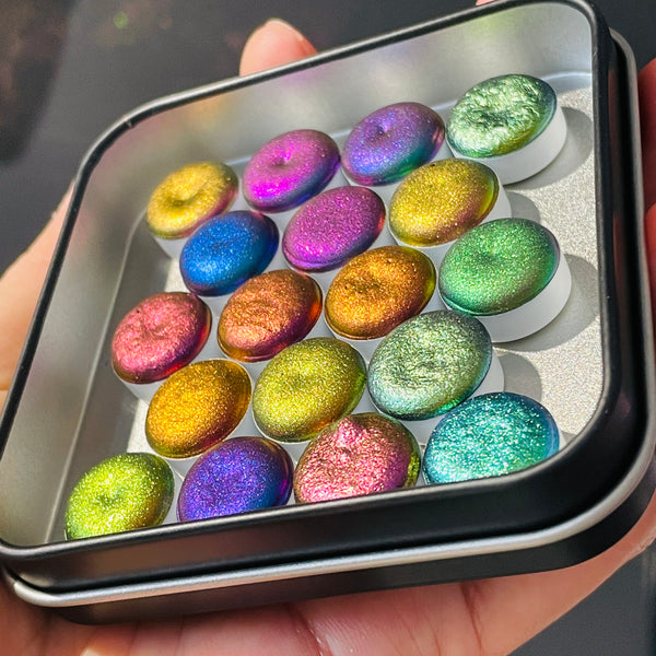 Button B glitter set chunky glitter handmade watercolor paint – IUILE