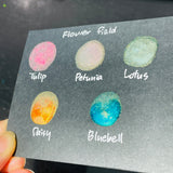 Flower Field Set Handmade Shimmer Mica Glitter Watercolor Paints