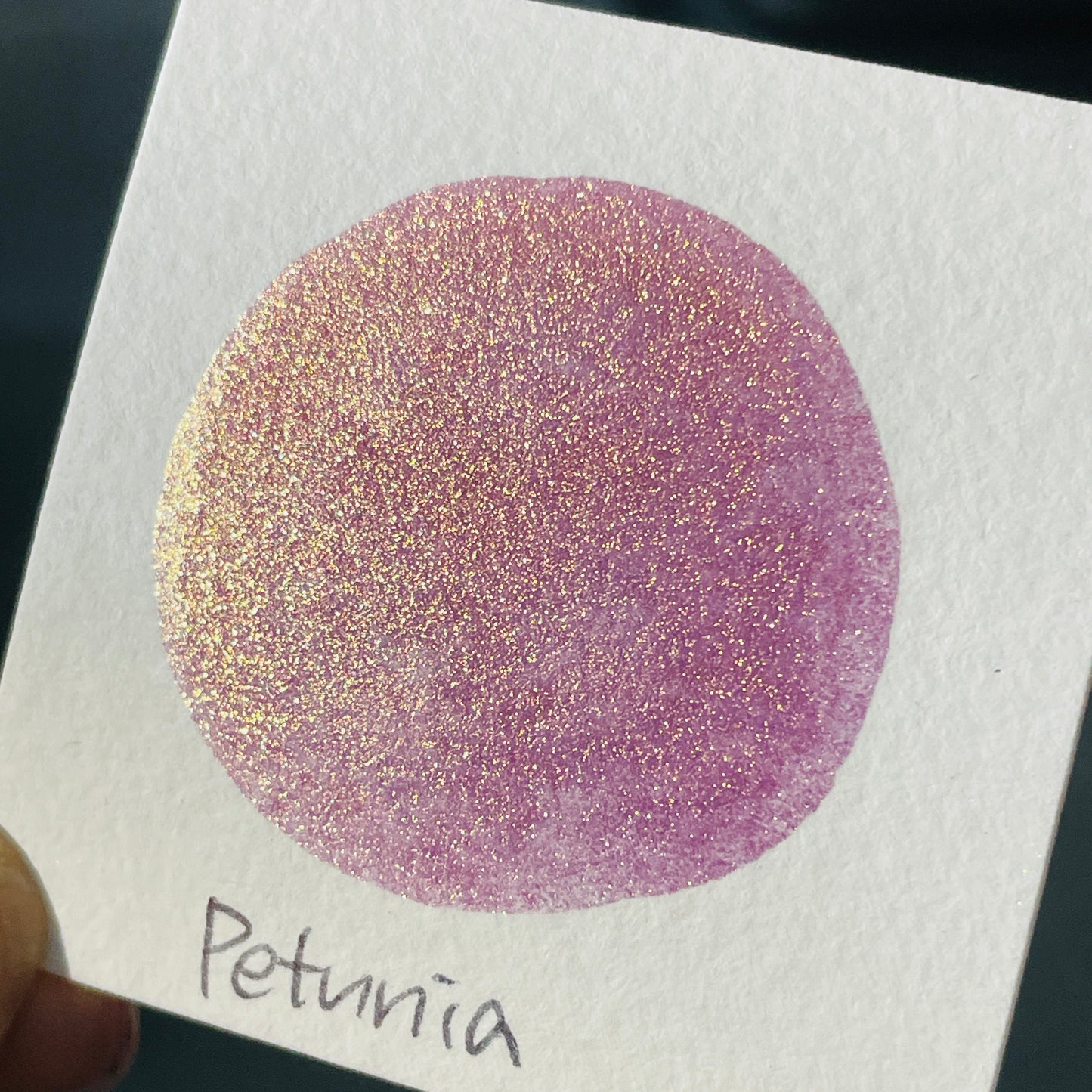 Petunia Flower Field Series Handmade Shimmer Mica Glitter Watercolor Paints