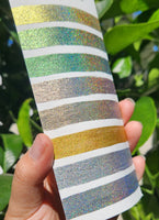 Quarter Holoholic Set {{first layer only}} Hologram Chrome Handmade Shimmer Glitter Watercolor Paint