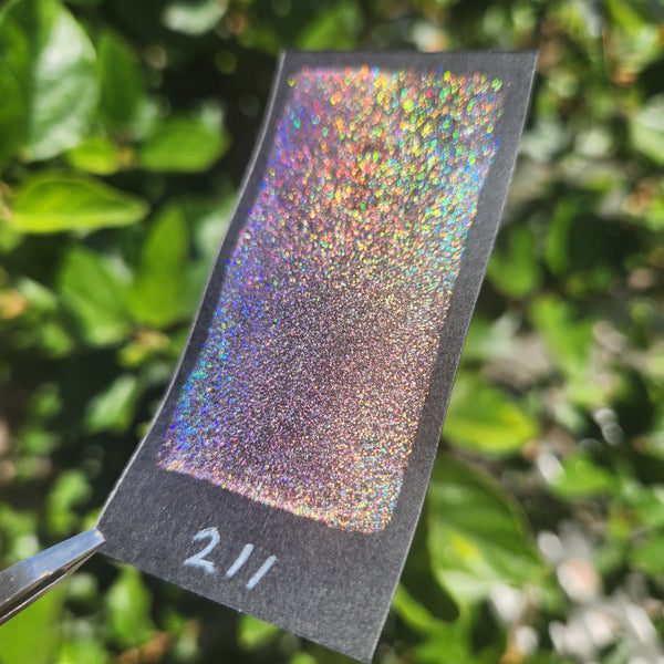 No.211 Perfection Half Pan Handmade Color Hologram Super Color Shift Chrome Watercolor Paints by iuilewatercolors