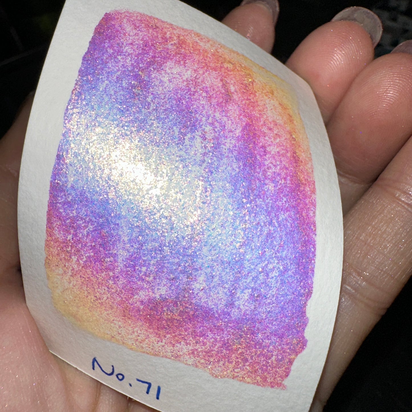 No. 71 Colorshift Fairy watercolor paints Half pan