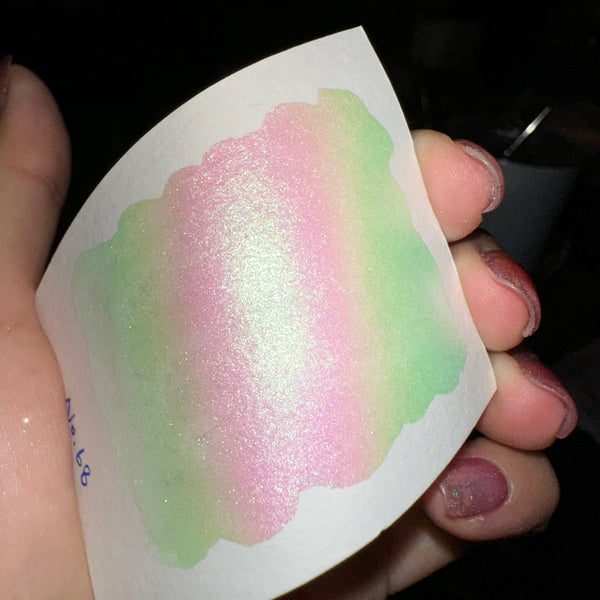 No. 68 Fairy colorshift watercolor paint half pan