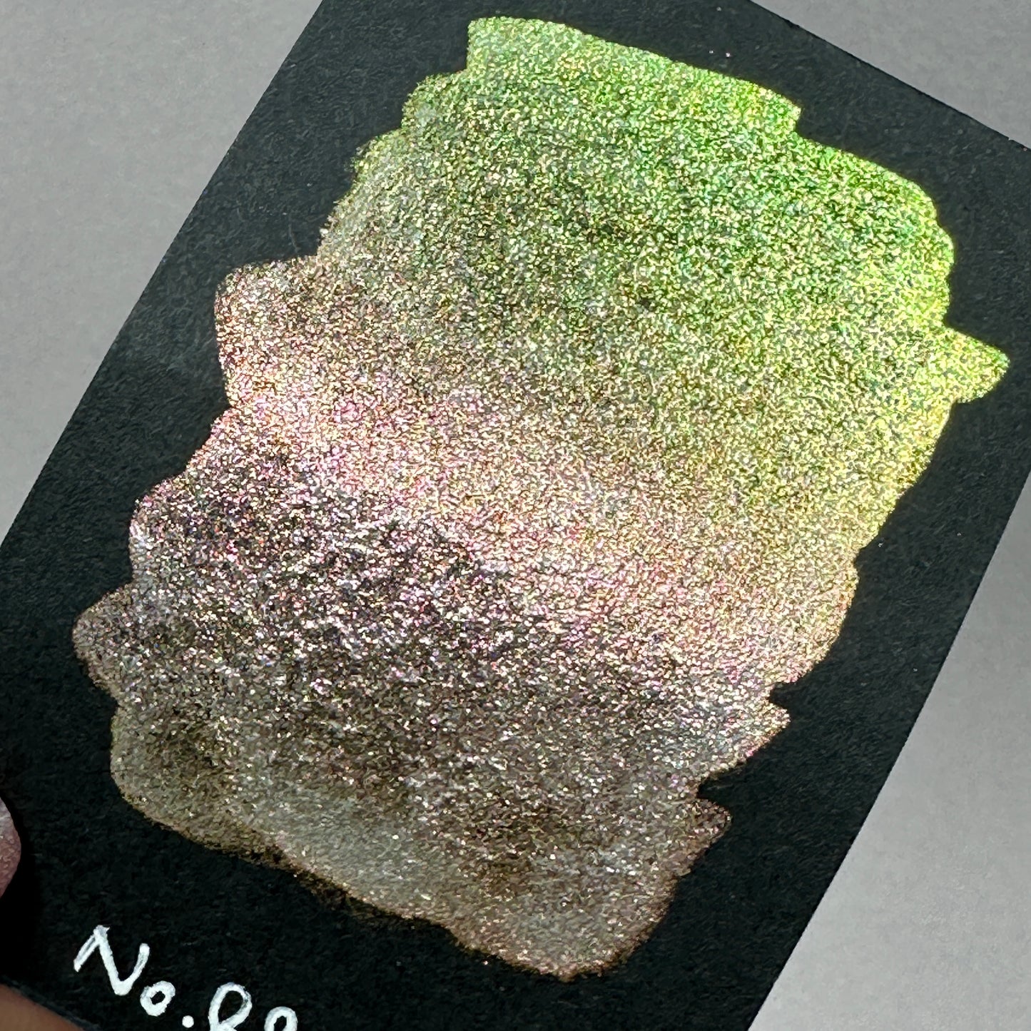 No.88 Lollipop Handmade Shimmer iridescent Multi Chrome Color Shift Watercolor/Arcylic paints Half pan