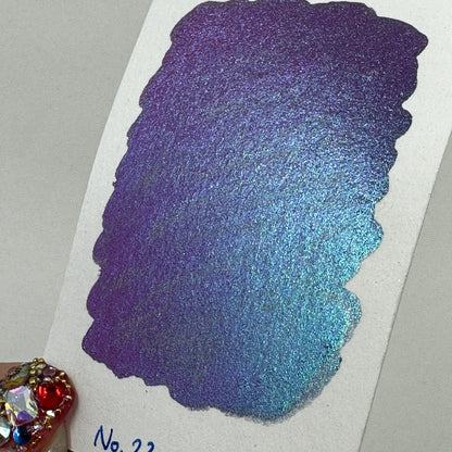 No. 23 Pearl color shift watercolor paint Half/Quarter/Mini