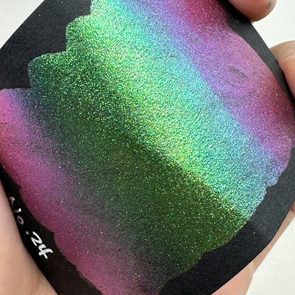 No. 24 Pearl color shift watercolor paint Half/Quarter/Mini