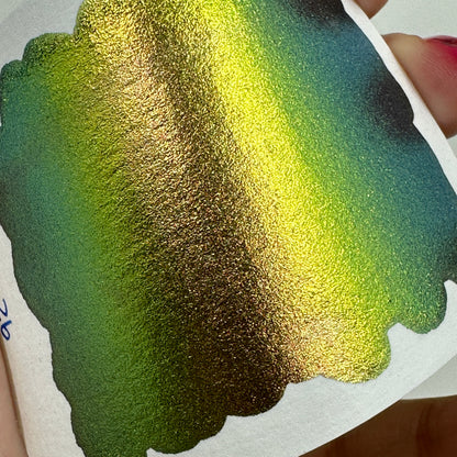 Pearl Dot Card Tester Sampler Watercolor Shimmer Glittery Paints