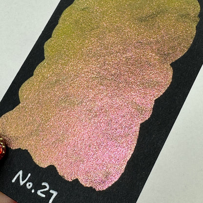 No. 27 Pearl color shift watercolor paint Half/Quarter/Mini
