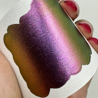 Pearl Dot Card Tester Sampler Watercolor Shimmer Glittery Paints