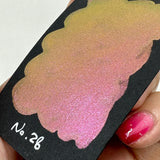 No. 28 Pearl color shift watercolor paint Half/Quarter/Mini