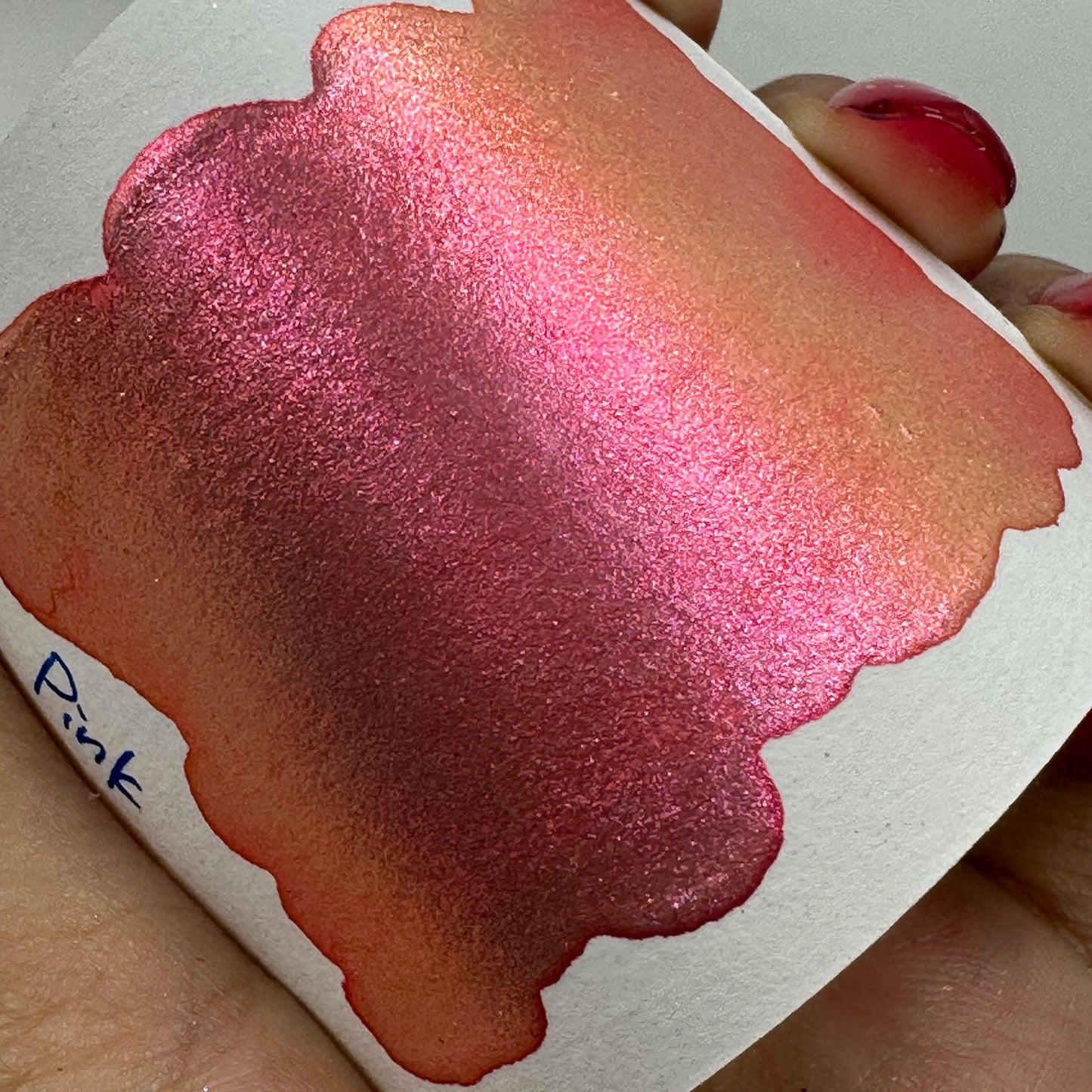 Pink Rainbow Super Color Shift Handmade Shimmer Watercolor Paint