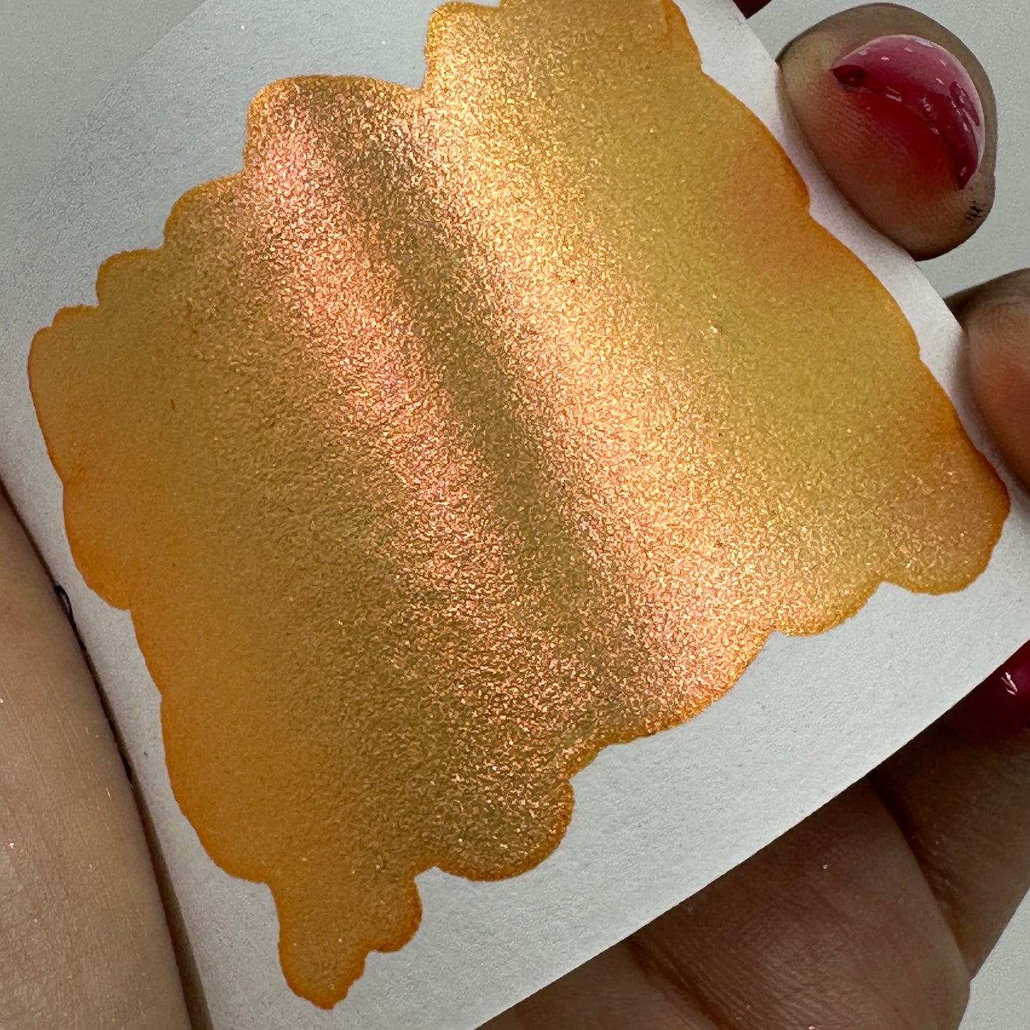 Orange Rainbow Super Color Shift Handmade Shimmer Watercolor Paint