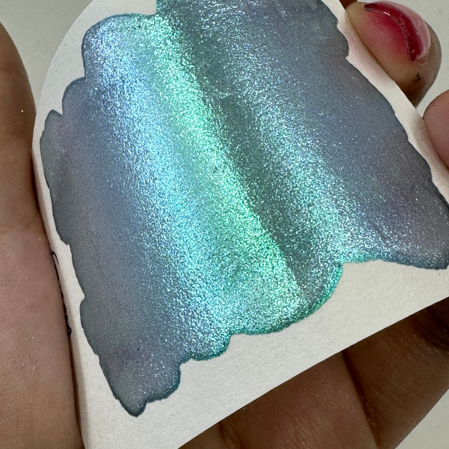 Green Rainbow Super Color Shift Handmade Shimmer Watercolor Paint