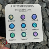 Oceans8 Dot Card Handmade Color Shift Aurora Shimmer Metallic Chameleon Watercolor Paints by iuilewatercolors