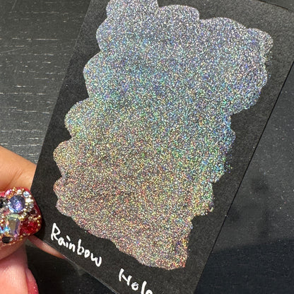 New Hologram Dot Card Tester Sampler Watercolor Shimmer Glittery Paints