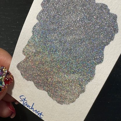 Stardust Handmade watercolor/Acrylic paints holographic Half/Quarter/Button pan