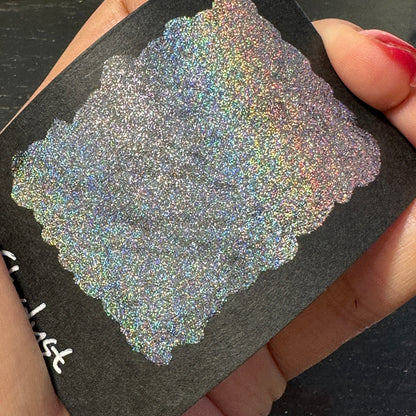 New Hologram Dot Card Tester Sampler Watercolor Shimmer Glittery Paints