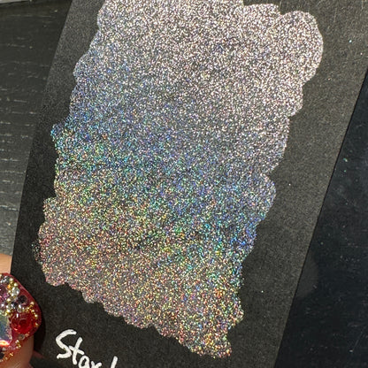 Stardust Handmade watercolor/Acrylic paints holographic Half/Quarter/Button pan
