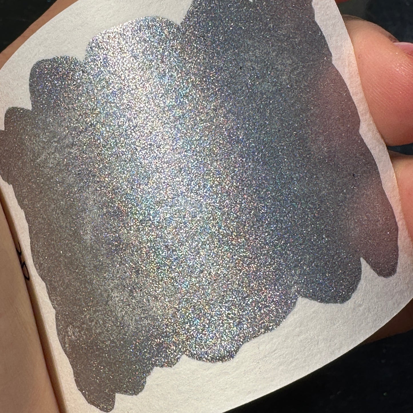 Hologram Dot Card Tester Sampler Watercolor Shimmer Glittery Paints