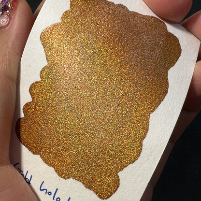 Limited GDHD gold holodust watercolor paint Half/Quarter pan
