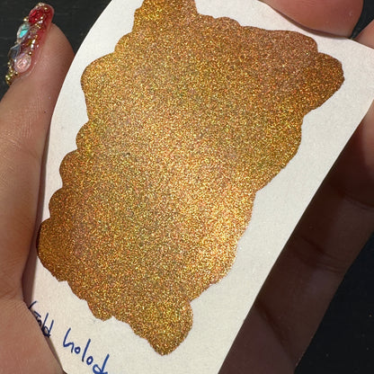 Limited GDHD gold holodust watercolor paint Half/Quarter pan