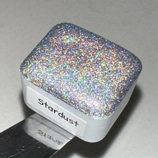 Stardust Handmade watercolor/Acrylic paints holographic Half/Quarter/Button pan