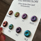 Shiny Series Dot card Handmade Color Shift Aurora Shimmer Metallic Chameleon Watercolor Paints by iuilewatercolors