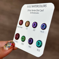 Shiny Series Dot card Handmade Color Shift Aurora Shimmer Metallic Chameleon Watercolor Paints by iuilewatercolors