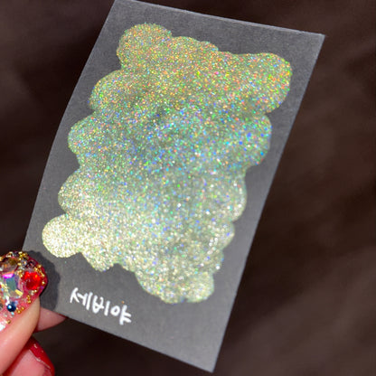 Limited Sevilla Half Renaissance series Handmade Colored Hologram Sparkle Watercolor Paint