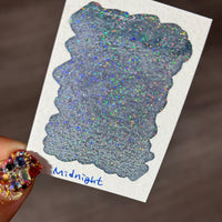 Half Midnight Night Series Handmade Glittery Hologram shimmer watercolor Paint by iuilewatercolors